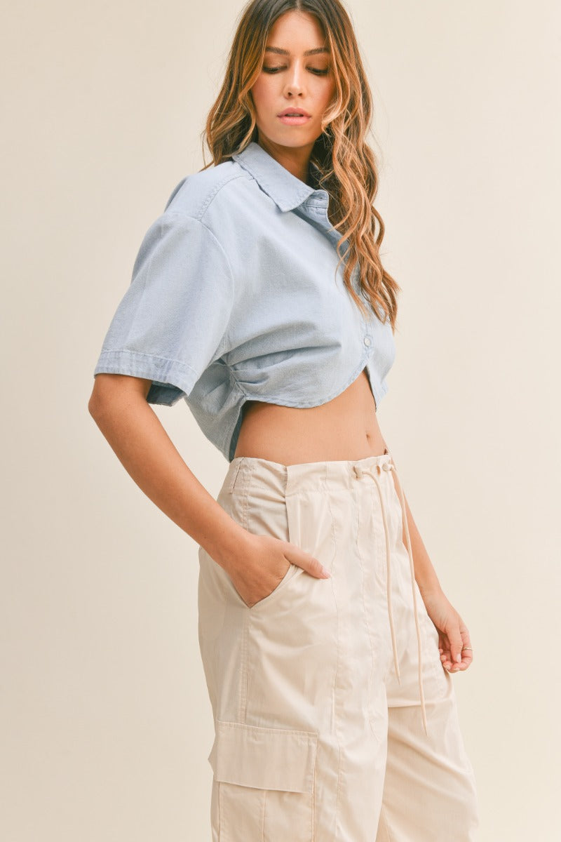 SHORT SKY CROP TOP