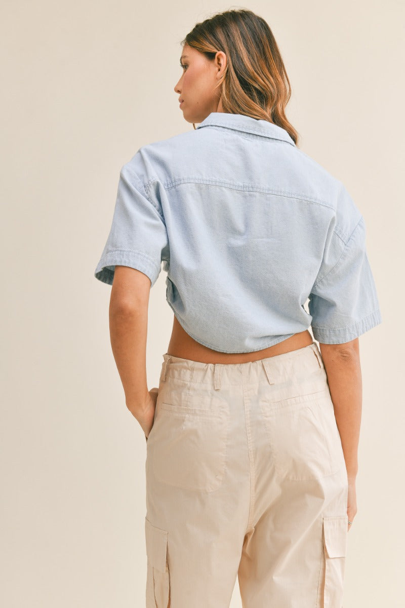 SHORT SKY CROP TOP