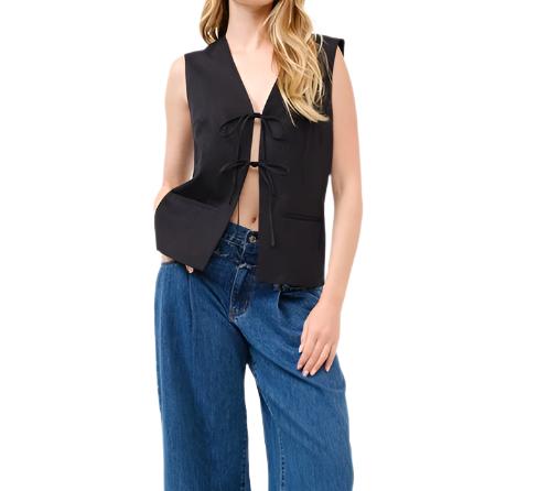 Midnight Tie-Up Vest