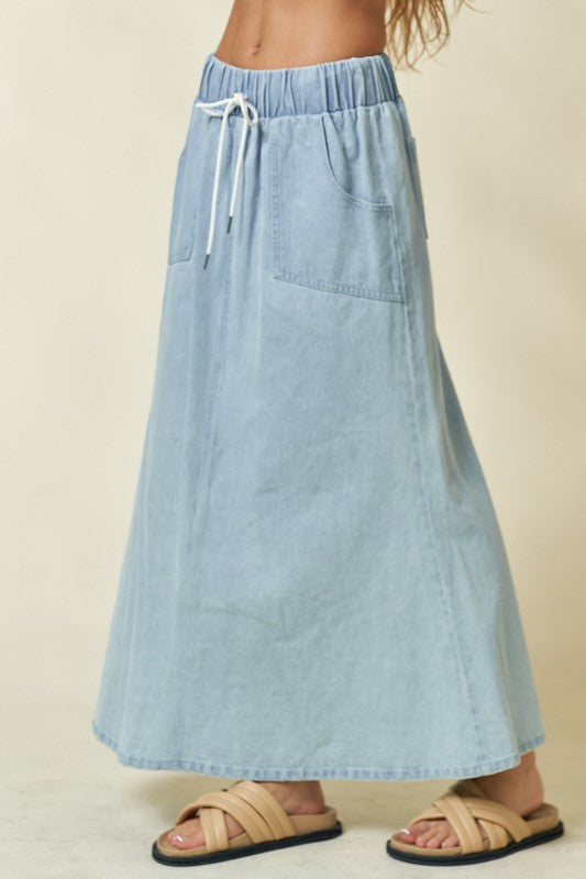 Down-to-Earth Denim Skirt