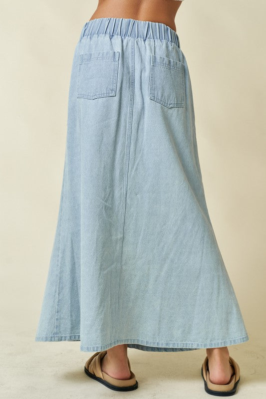 Down-to-Earth Denim Skirt