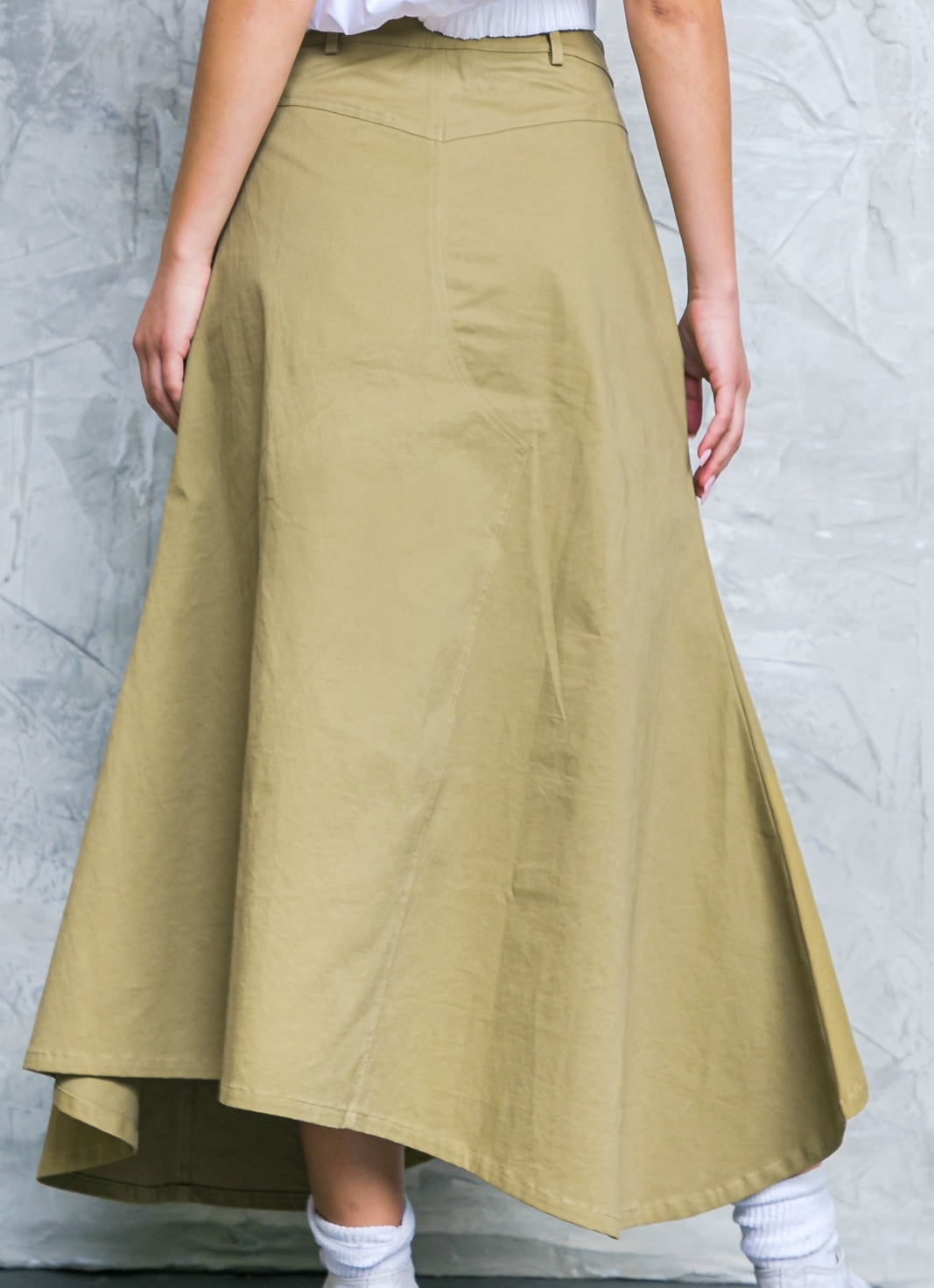 Khaki Siren Maxi Skirt